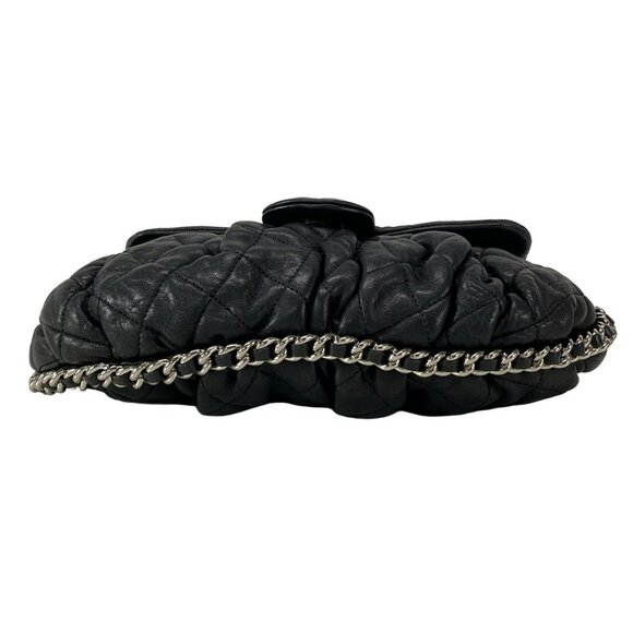 Auth CHANEL Chain Around / Matelasse A49889 Black Leather Shoulder Bag - Picture 6 of 16